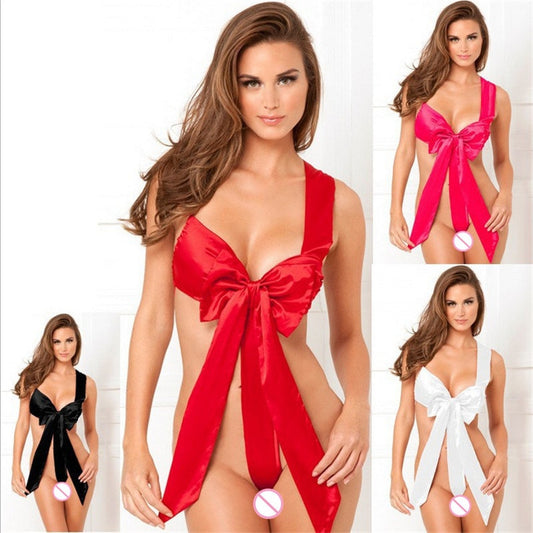 SEX TOY! HOT Sexy Lingerie Erotic Babydoll Porn with Red Bow for Gift!