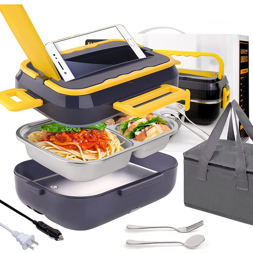 Cookware 1.5L Portable Electric Set from Stainless Steel Container with Insulation Bag